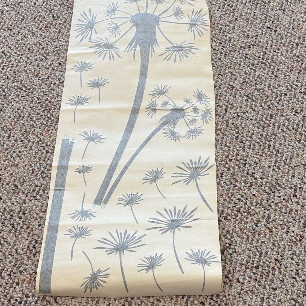 Dandelion Print Vinyl Removable Wall Art
